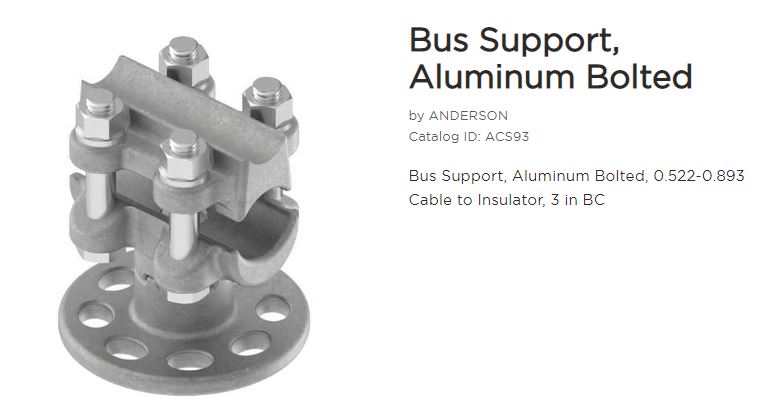 Bus Support AL Bolted .52